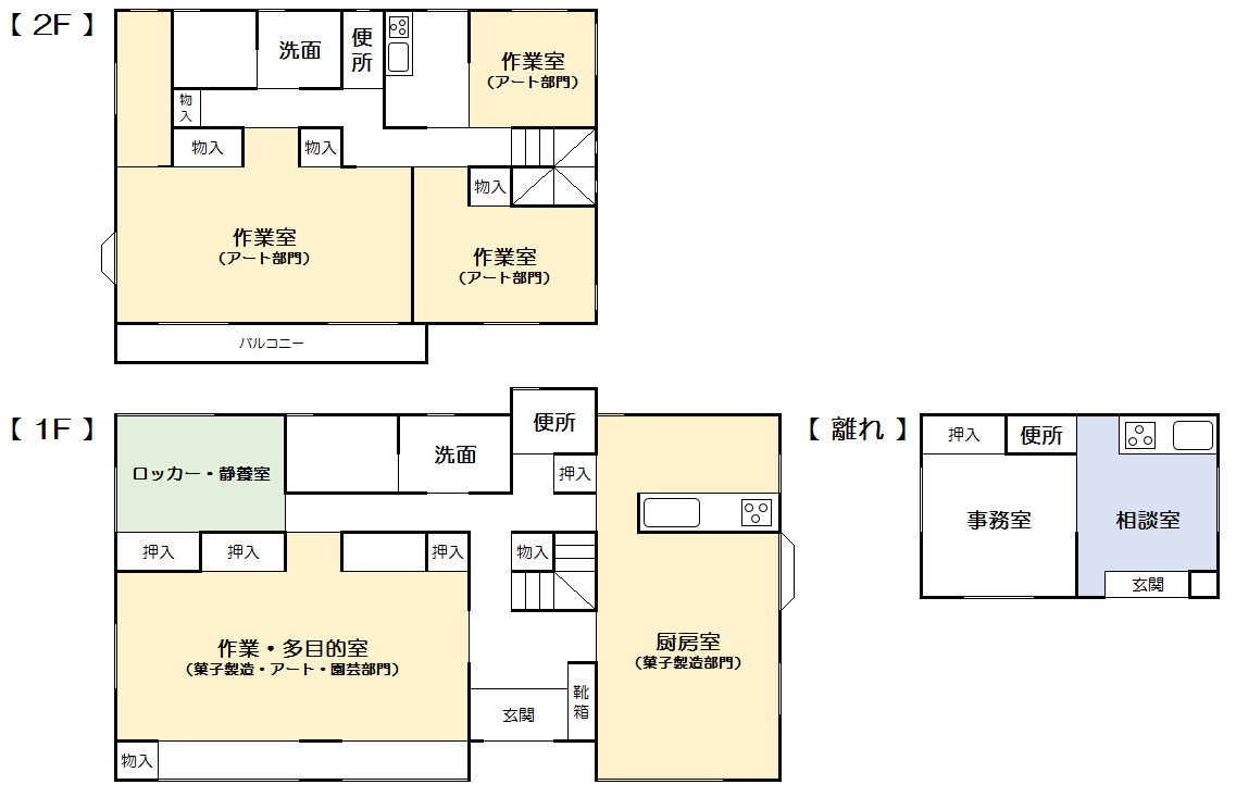 就労支援センターカラーズ　間取り